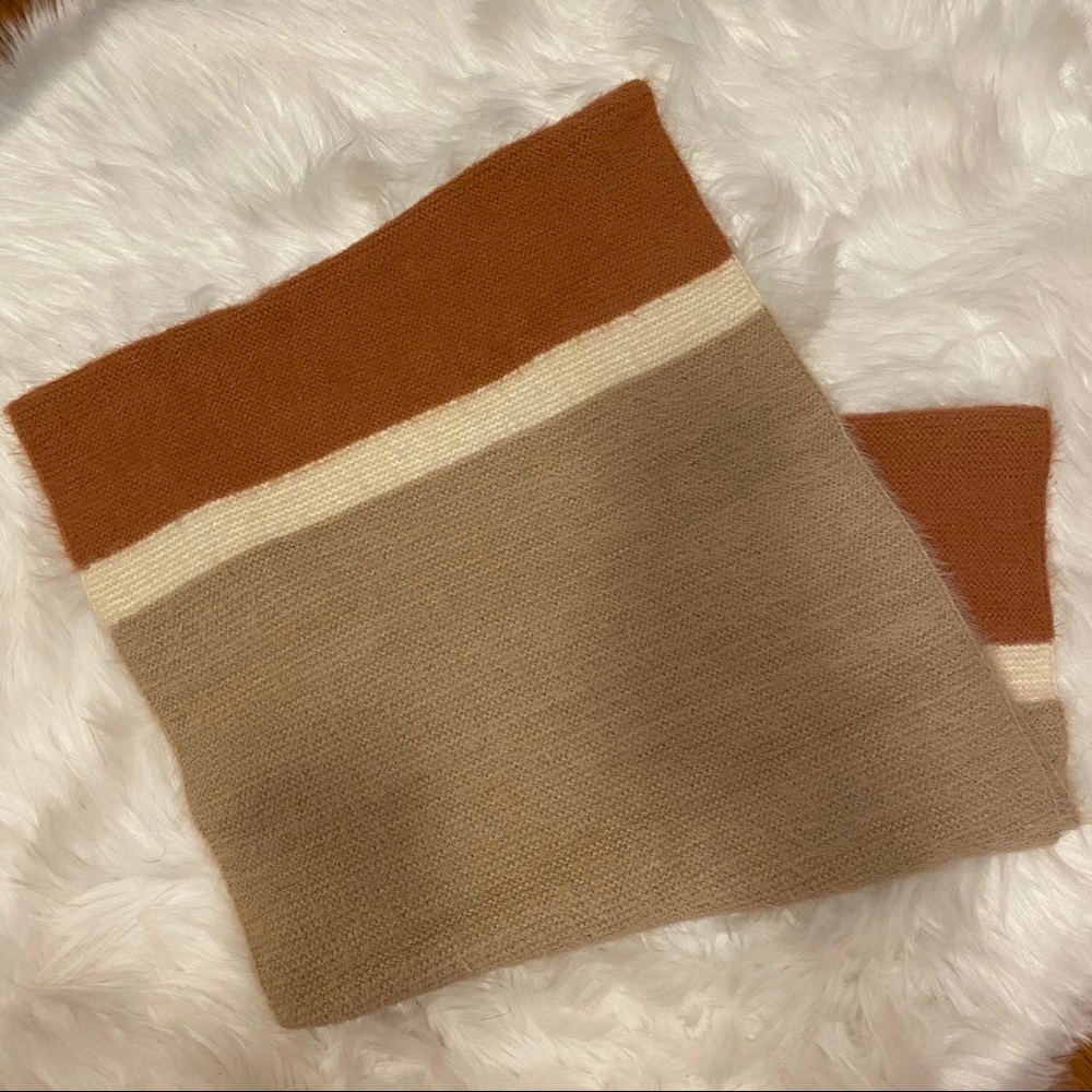 Neutral Colorblock Infinity Loop Scarf - Picture 2 of 2